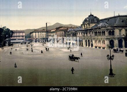 Massena Place, Nice, Riviera, France, circa 1900 Stock Photo