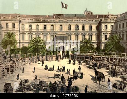 Palais de la Prefecture, Nice, Riviera, France, circa 1900 Stock Photo