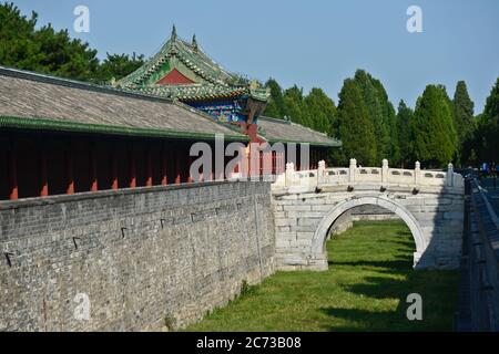 Temple of Heaven: hall in the outside park. Beijing, China Stock Photo