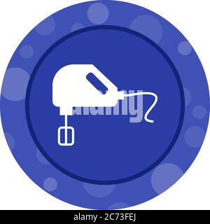 Unique Mixer Vector Glyph Icon Stock Vector