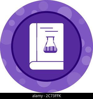 Unique Chemistry Book Vector Glyph Icon Stock Vector