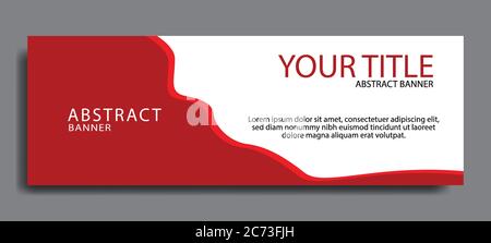 Standard size elegant red web banners for sale. Design template vector Stock Vector