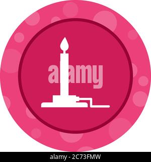 Unique Bunsen Burner Vector Glyph Icon Stock Vector