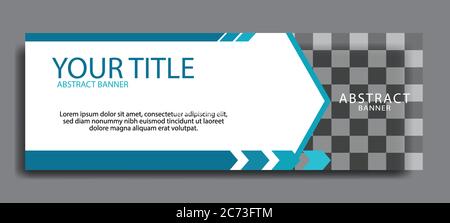 Standard size elegant blue web banners for sale. background for photo layout. Design template vector Stock Vector