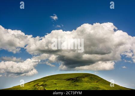 Cloudy sky and mountain, Auvergne-Rhone-Alpes, France Stock Photo