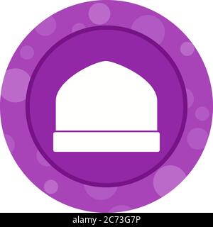 Unique Knitted Cap Vector Glyph Icon Stock Vector