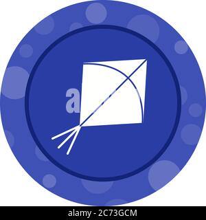 Unique Kite Vector Glyph Icon Stock Vector