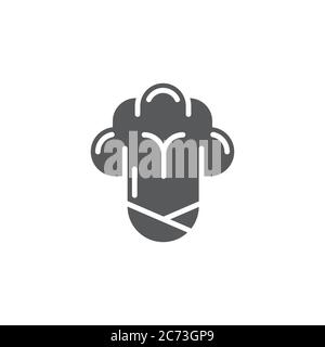 Cabbage leaves vector icon symbol vegetables isolated on white background Stock Vector