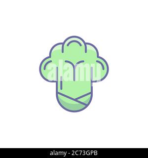 Cabbage leaves vector icon symbol vegetables isolated on white background Stock Vector