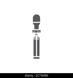 Carpenter chisel vector icon symbol isolated on white background Stock Vector