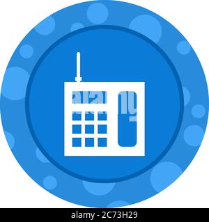 Unique Wireiess Landline Phone Vector Glyph Icon Stock Vector