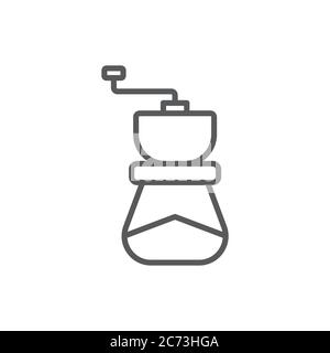 Coffee grinder vector icon symbol isolated on white background Stock Vector