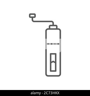 Coffee grinder vector icon symbol isolated on white background Stock Vector