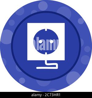 Unique Socket Vector Glyph Icon Stock Vector