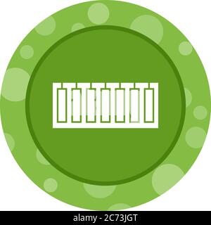 Unique Piano Keys Vector Glyph Icon Stock Vector