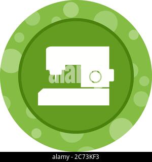 Unique Sewing Machine Vector Glyph Icon Stock Vector