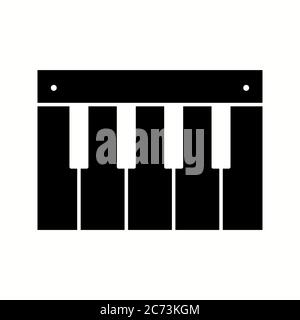 Unique Piano Vector Glyph Icon Stock Vector