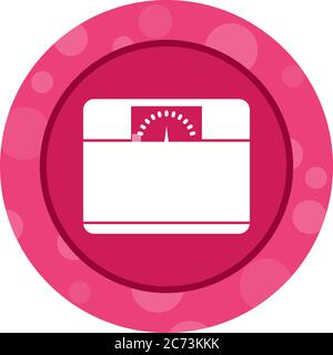 Unique Weighing Machine Vector Glyph Icon Stock Vector