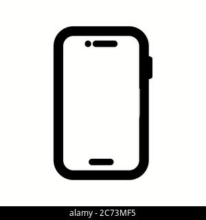 Unique Smartphone Glyph Vector Icon Stock Vector