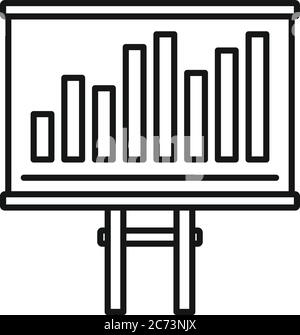 Tax chart bars icon. Outline tax chart bars vector icon for web design isolated on white background Stock Vector