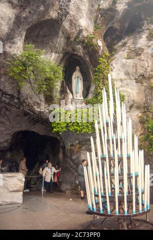 The Cave where Bernadette Soubirous had her apparitions of our Lady of ...