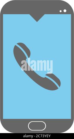Smartphone call logo icon vector template Stock Vector