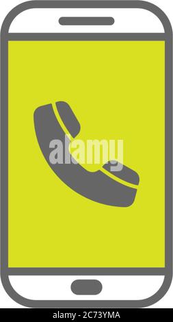 Smartphone call logo icon vector template Stock Vector
