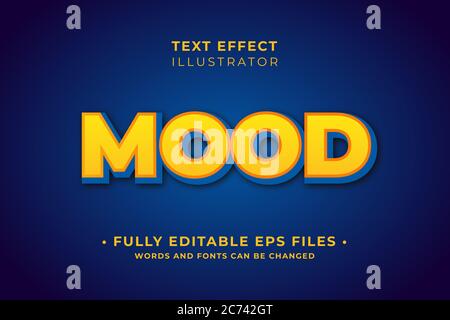 Mood text effect editable	vector Stock Vector