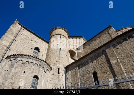 Italy, Basilicata, Acerenza, the Cathedral of Acerenza, dedicated to Santa Maria Assunta and San Canio Bishop in the Romanesque-Gothic style of the 13th chentury ad. Stock Photo