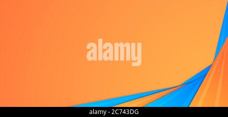 Modern triangle shape overlap layer design colorful blue ane orange with space for content. vector illustration. Stock Vector
