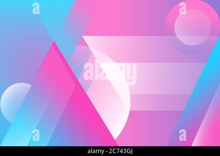 Abstract colored background from triangles, circles and lines. Vector. Geometric figures. Horizontal vibrant gradient background for projects. Modern Stock Vector