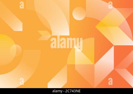Abstract colored background from triangles, circles and lines. Vector. Geometric figures. Horizontal vibrant gradient background for projects. Modern Stock Vector