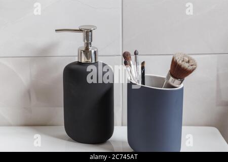 Stylish interior of modern makeup room Stock Photo - Alamy