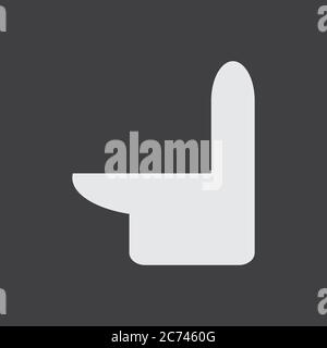 Toilet bowl vector icon. Isolated toilet sign symbol. WC Stock Vector