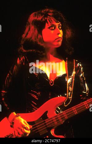 Candy Del Mar from The Cramps live at the Town & Country Club. London, April 1, 1990 | usage worldwide Stock Photo