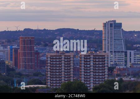 Clyde Court Clyde Grange high rise flats with HMP Armley Prison Stock Photo Alamy