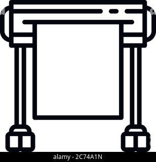 Plotter icon. Outline plotter vector icon for web design isolated on white background Stock Vector