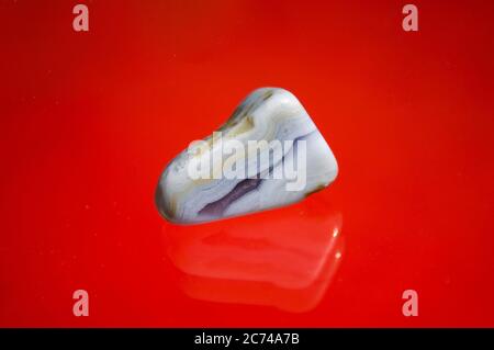 a beautiful blue banded chalcedony a great gem Stock Photo