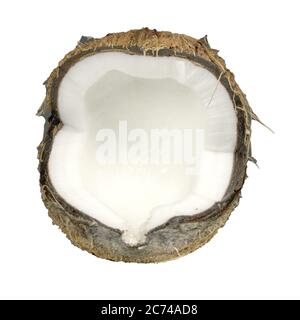 Coconut isolated on the white. Fruit theme Stock Photo