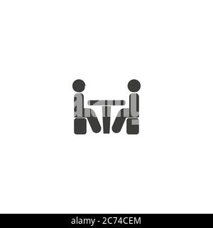 Businessman meeting vector icon. Handshake symbol. Hands shaking vector. Business deal logo sign. Stock Vector