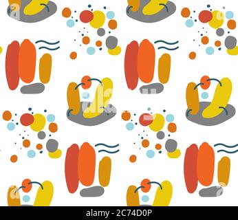 Seamless bright summer pattern. Stock Vector