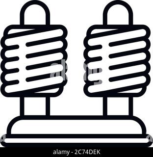 Coil stand icon. Outline coil stand vector icon for web design isolated on white background Stock Vector