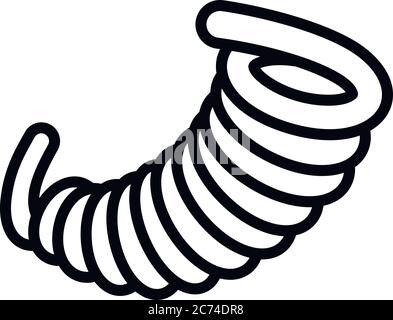 Download Flexible coil icon. Outline flexible coil vector icon for ...