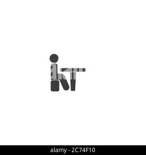 Businessman meeting vector icon. Handshake symbol. Hands shaking vector. Business deal logo sign. Stock Vector