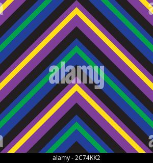 Rainbow Chevron diagonal striped seamless pattern background suitable for fashion texti Stock Vector