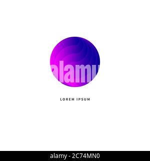 Communications business logo, planet icon, abstract symbol of internet company Stock Vector