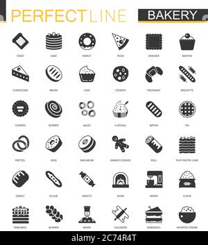 Bakery, pastry icon set Stock Vector Image & Art - Alamy