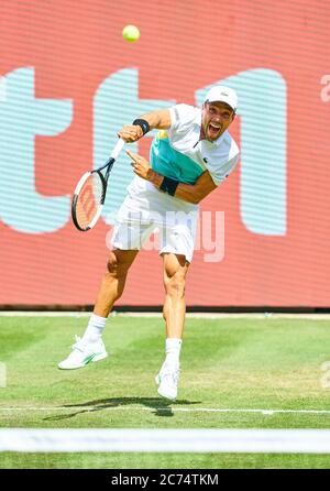 Berlin, Germany. 14th July, 2020. Roberto BAUTISTA AGUT (ESP) lost his match against Matteo BERRETTINI ( ITA) at the bett1 ACES Tennis Tournament on grass in Berlin , July 14, 2020.  © Peter Schatz / Alamy Live News Credit: Peter Schatz/Alamy Live News Stock Photo