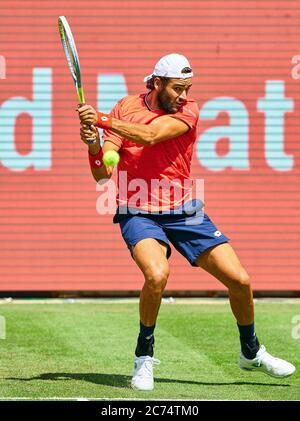 Berlin, Germany. 14th July, 2020. Matteo BERRETTINI ( ITA)  won his match against Roberto BAUTISTA AGUT (ESP) at the bett1 ACES Tennis Tournament on grass in Berlin , July 14, 2020.  © Peter Schatz / Alamy Live News Credit: Peter Schatz/Alamy Live News Stock Photo