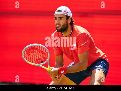 Berlin, Germany. 14th July, 2020. Matteo BERRETTINI ( ITA)  won his match against Roberto BAUTISTA AGUT (ESP) at the bett1 ACES Tennis Tournament on grass in Berlin , July 14, 2020.  © Peter Schatz / Alamy Live News Credit: Peter Schatz/Alamy Live News Stock Photo